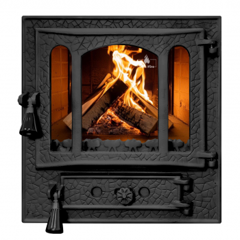 Дверцята для печі зі склом "Amber" 465х485 мм